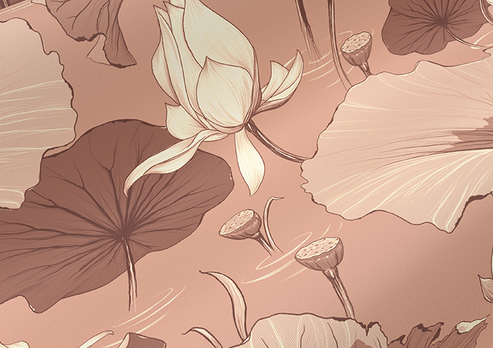 Lotus, Rosewater - Roller Blind - Image 4